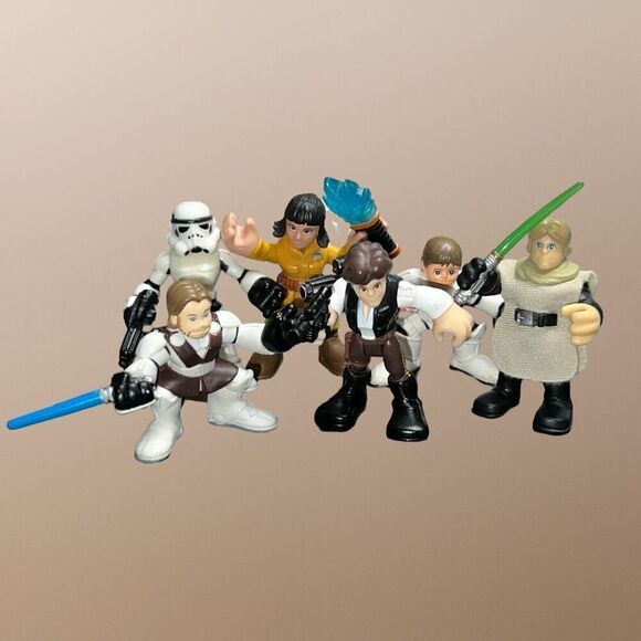 Lot of 6 Playskool Star Wars Super Hero Adventure Figures B3 - Picture 1 of 2